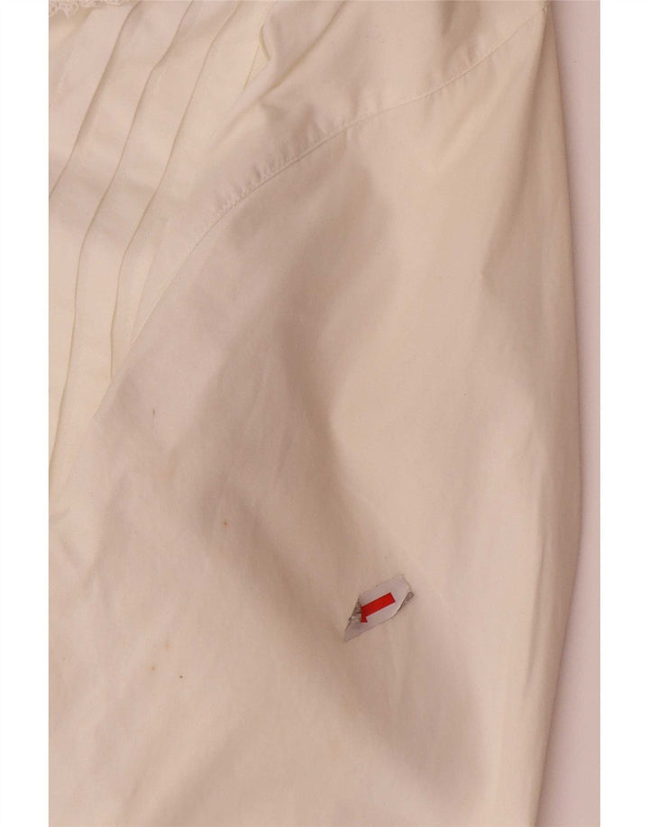 Benetton Camisa De Esmoquin Mujer ES 40 Mediano Blanco
