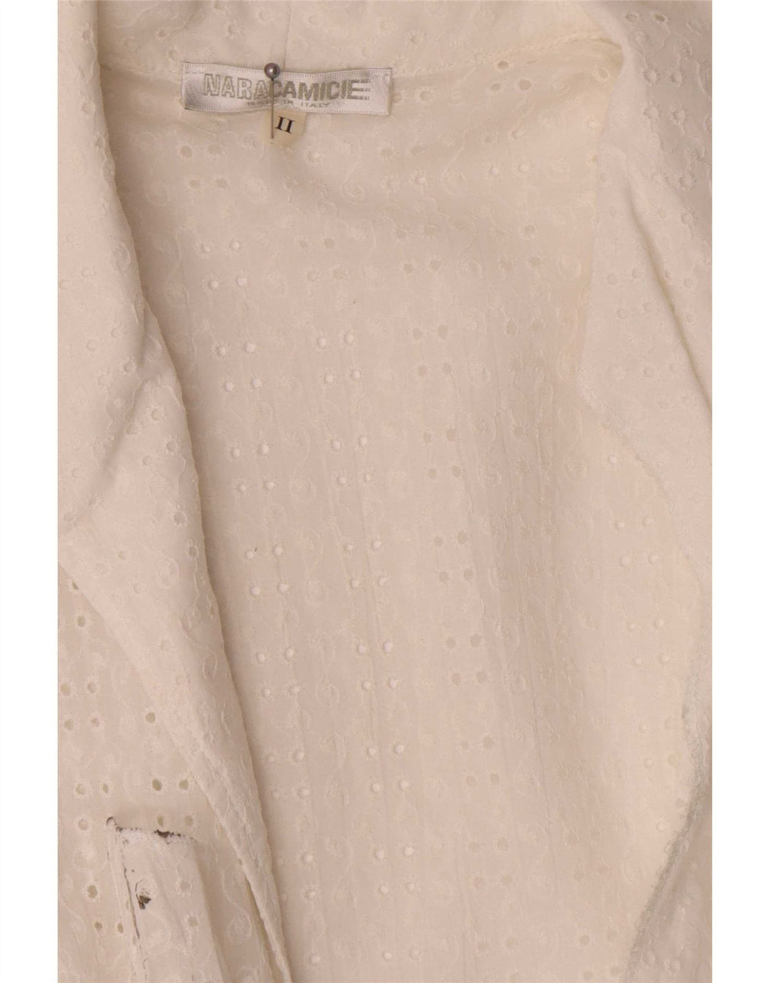 Naracamicie Blusa cruzada para mujer US 2 XS Algodón blanco