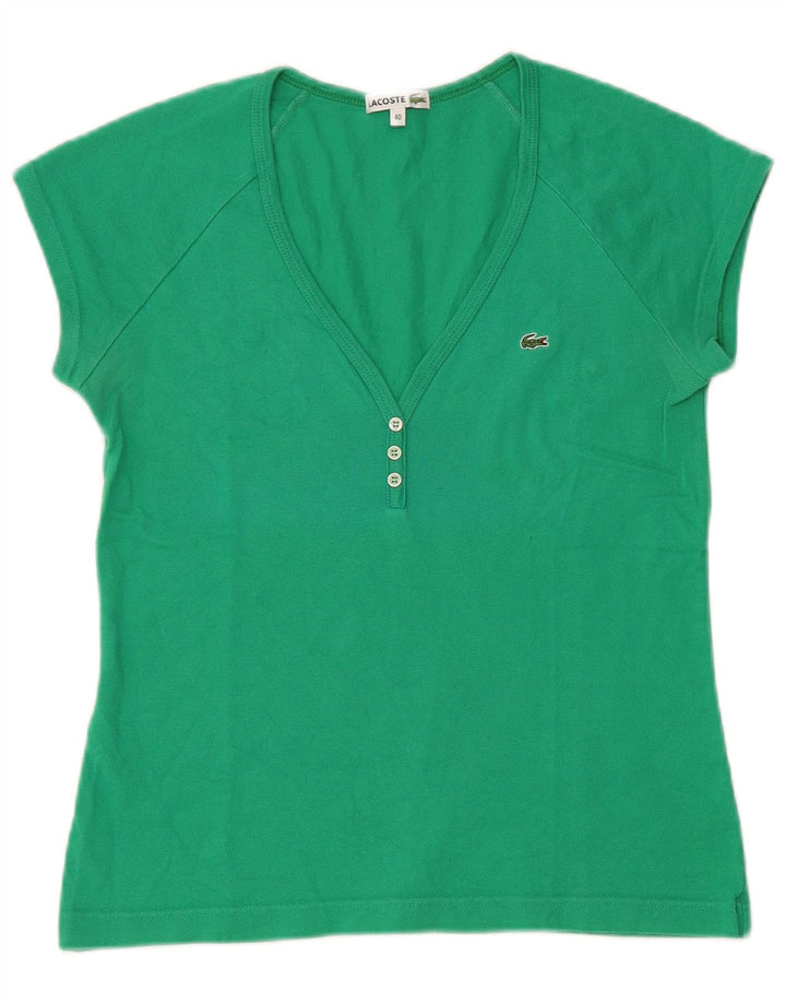 Camiseta Lacoste Mujer Top Talla 40 Medio Verde Algodón