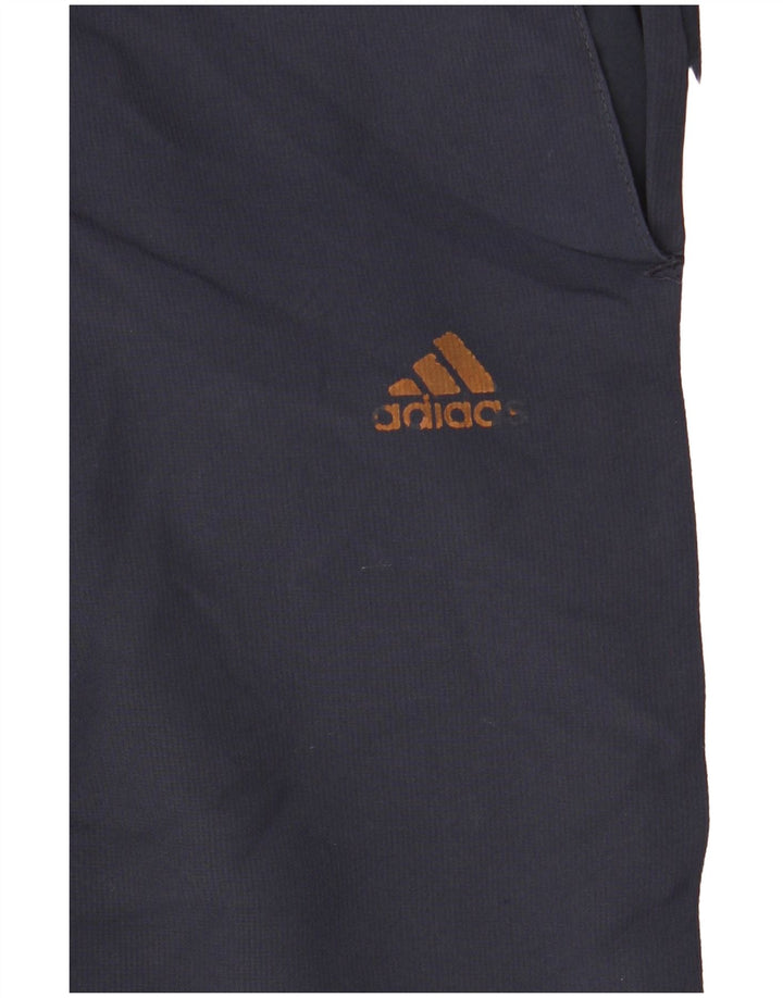 Adidas - Pantalones cortos deportivos para hombre, talla grande, poliéster, color azul marino