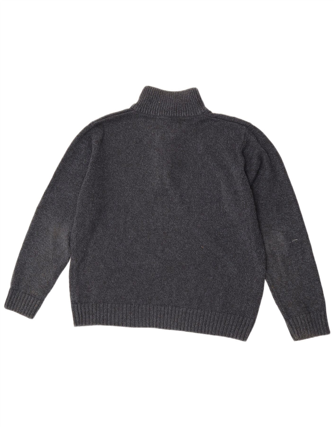 Marks & Spencer Jersey con cuello y botones para hombre, talla grande, moteado en azul marino