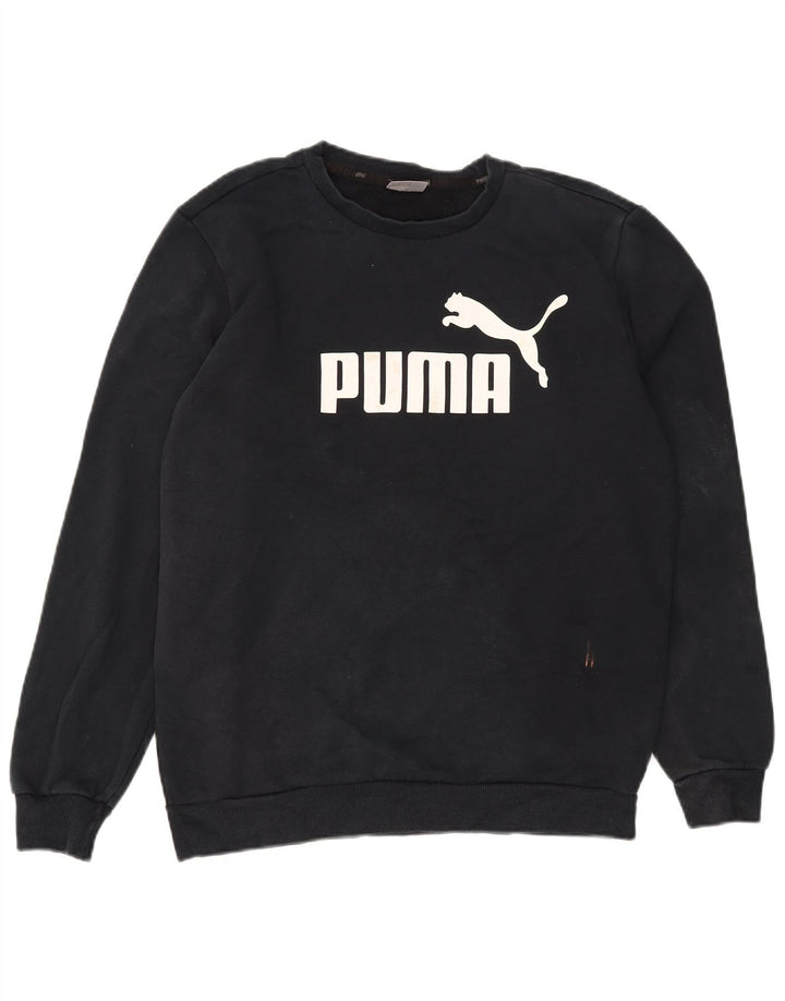 Puma Hombre Sudadera Gráfica Jumper Medium Azul Marino Algodón
