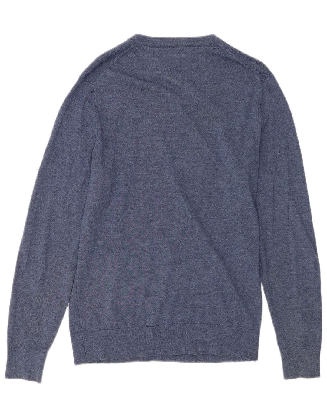 Tommy Hilfiger Jersey con Cuello en V para Hombre de Lana Merino Azul Medio
