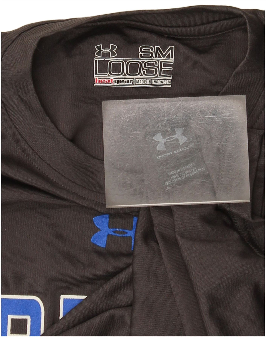 Under Armour Camiseta con gráfico Heat Gear para hombre, camiseta pequeña de poliéster gris