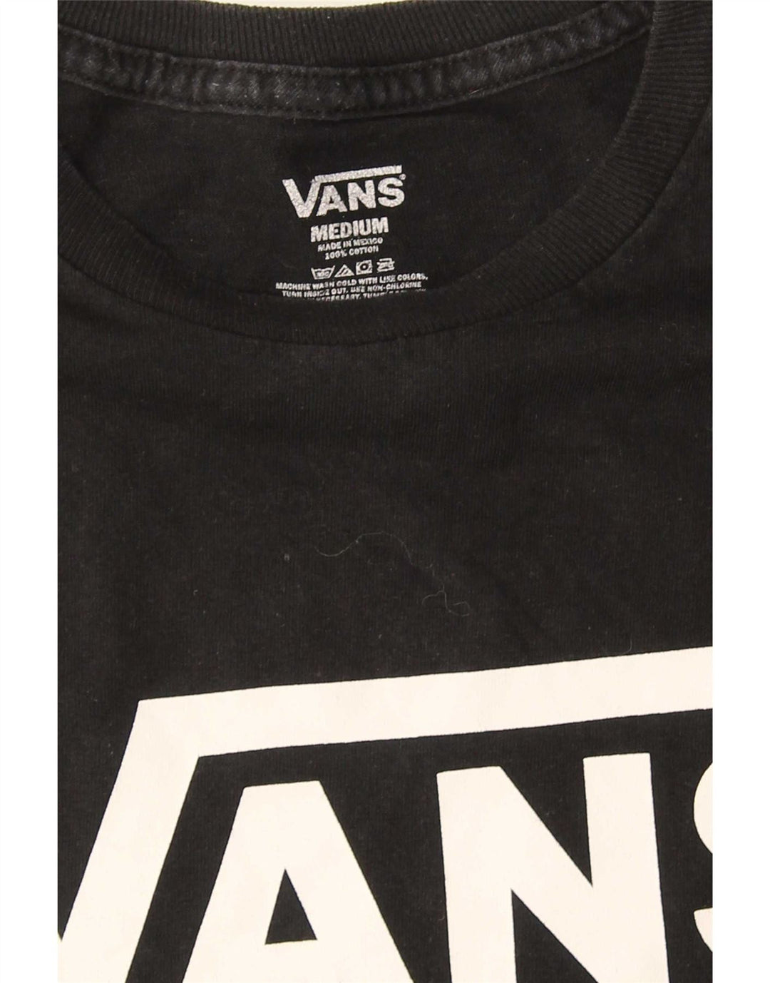 Vans - Camiseta gráfica para hombre, talla mediana, algodón negro
