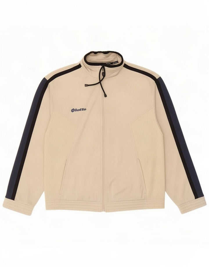 Chaqueta de chándal Lotto para hombre con bloques de color beige medio Poliéster
