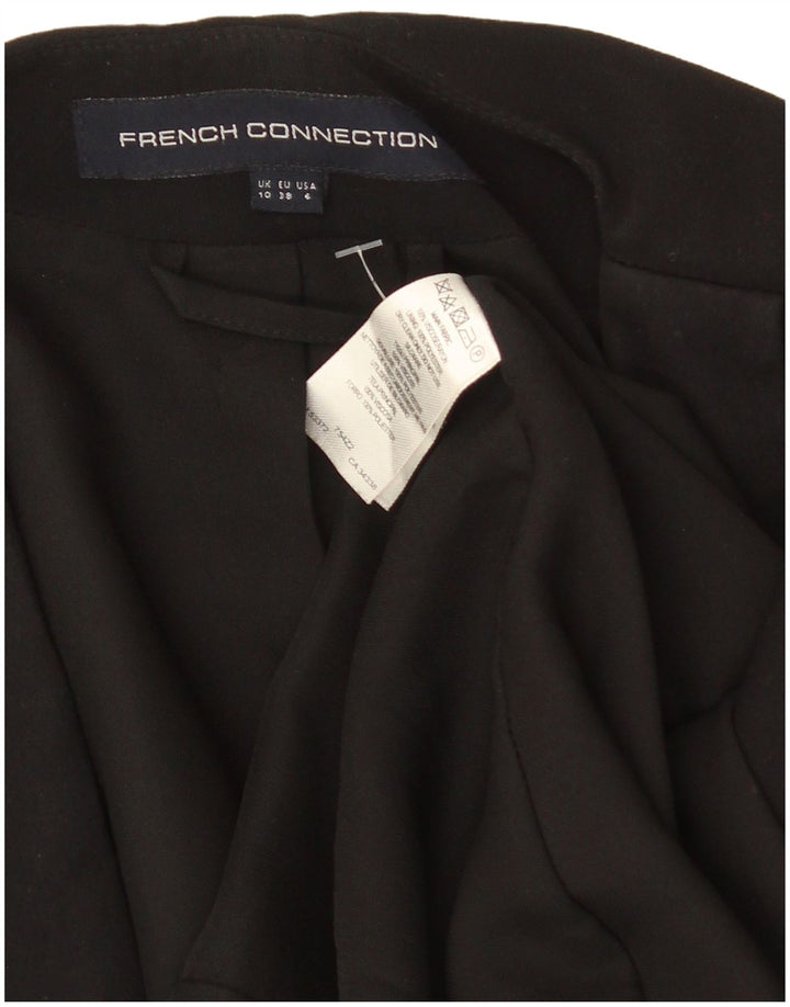 French Connection Chaqueta tipo blazer abierta de manga 3/4 para mujer UK 40 Small Black