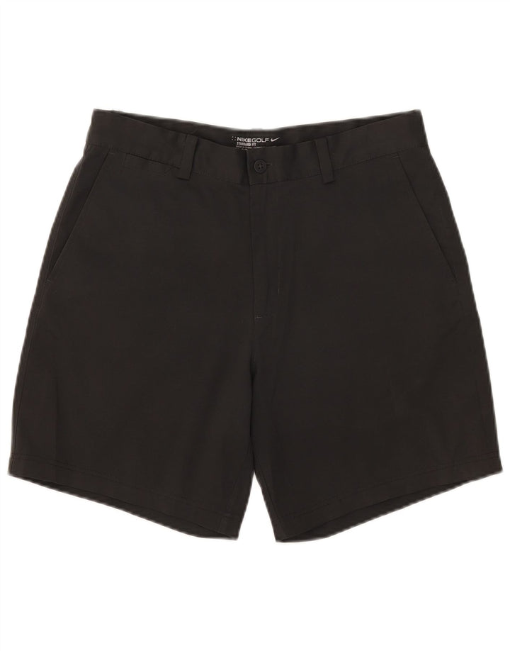 Nike - Pantalones cortos deportivos estándar Dri Fit para hombre W30 poliéster negro mediano