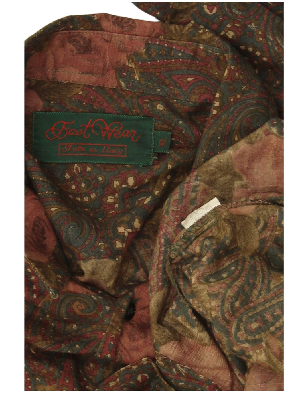 Camisa VINTAGE para hombre XL Rayón floral multicolor