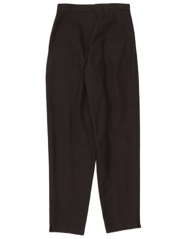 Vintage mujer cónico cintura alta chino pantalones W26 L28 negro