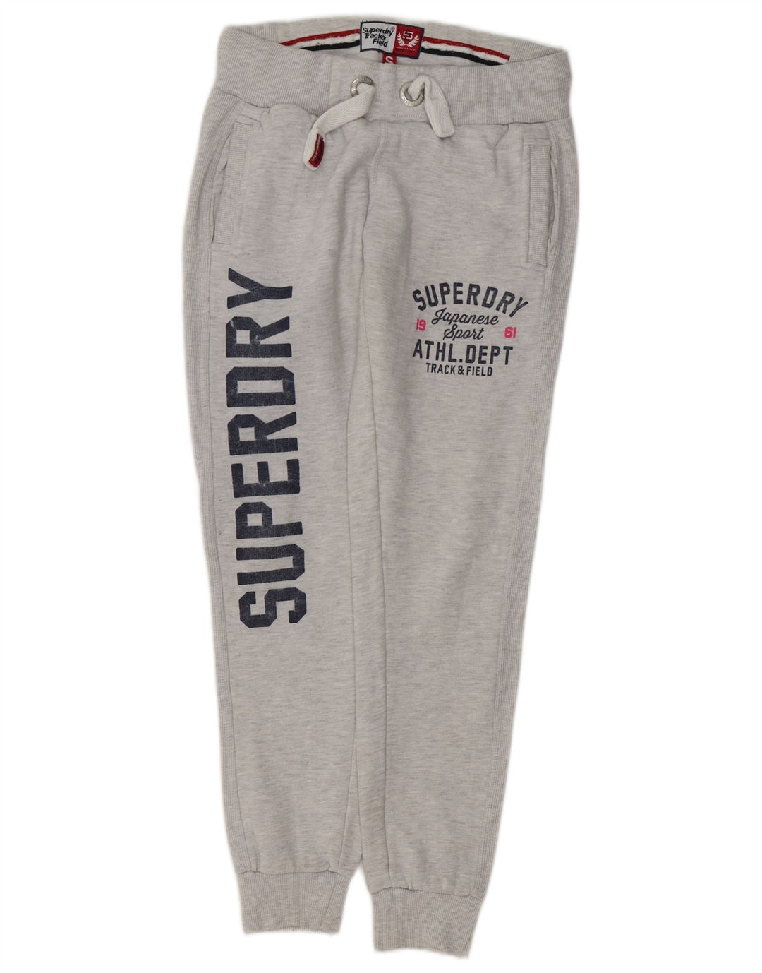 SUPERDRY Pantalones de chándal de pista y campo para mujer Joggers UK 10 Small Grey