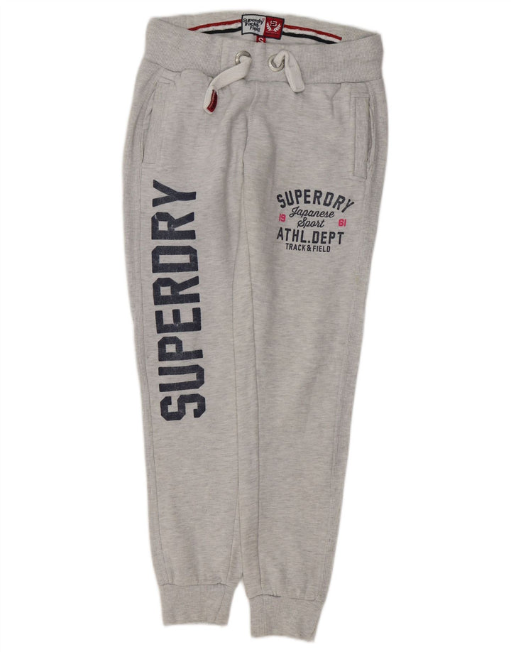 SUPERDRY Pantalones de chándal de pista y campo para mujer Joggers UK 10 Small Grey
