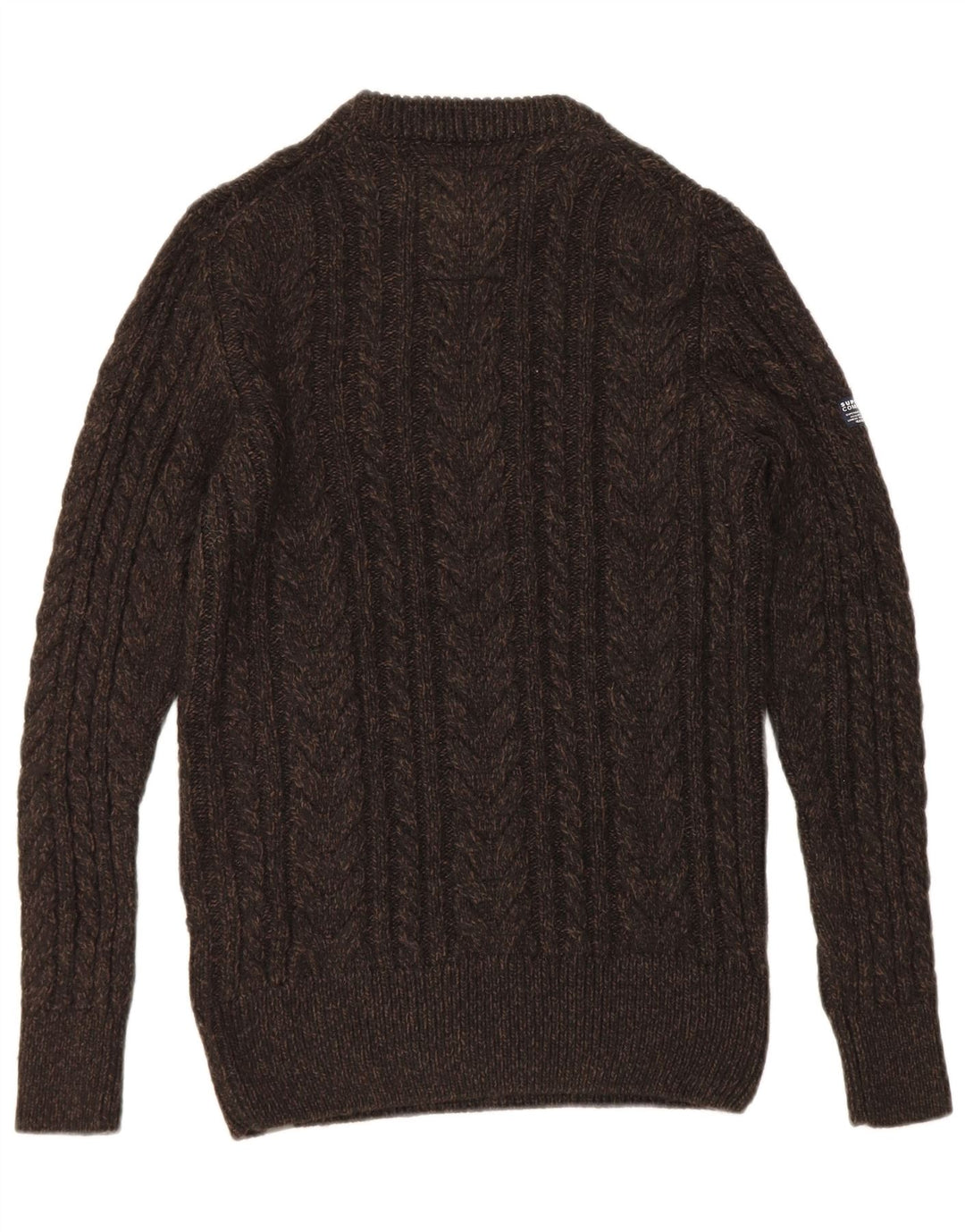 Superdry Jersey De Cuello Redondo Para Hombre Acrílico Moteado Marrón Medio