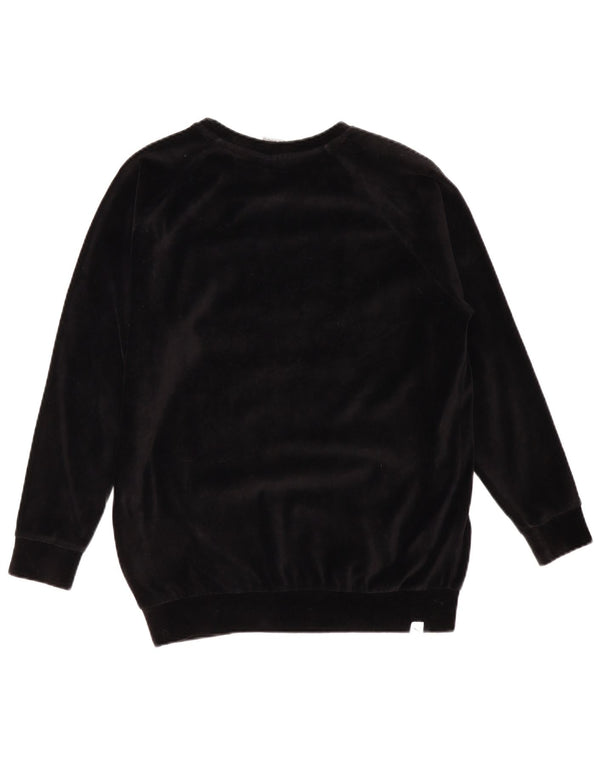 PUMA Sudadera con gráfico extragrande para mujer UK 12 Medium Black Cotton