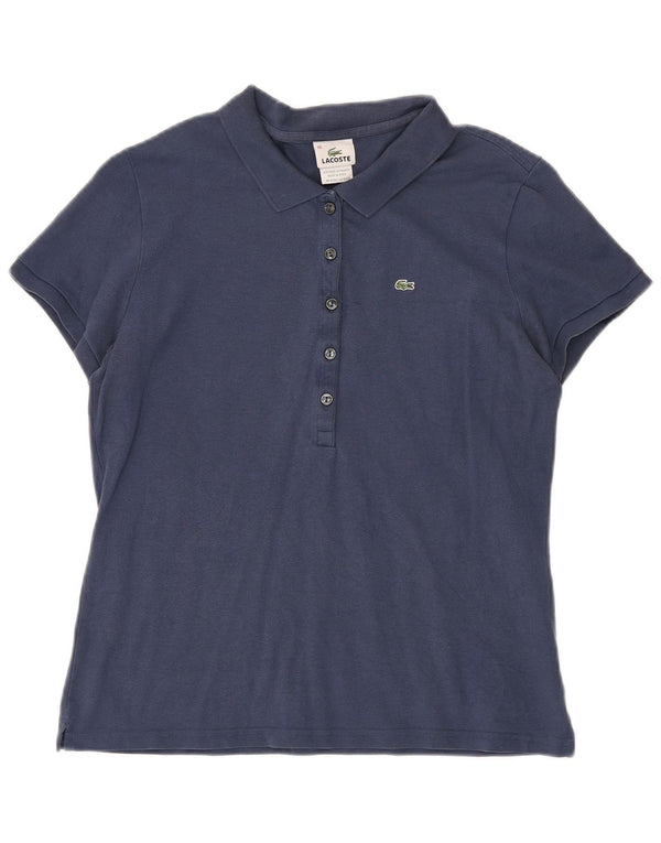 Polo Lacoste Mujer Talla 46 XL Azul Marino Algodón