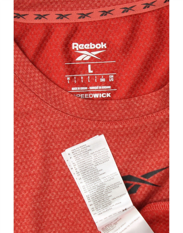 Camiseta Reebok Hombre Top Large Poliéster Rojo