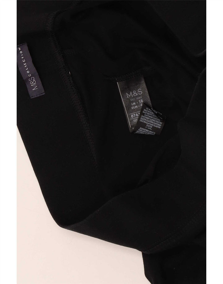 Marks & Spencer Leggings Capri para Mujer Reino Unido 46 Grande Algodón Negro