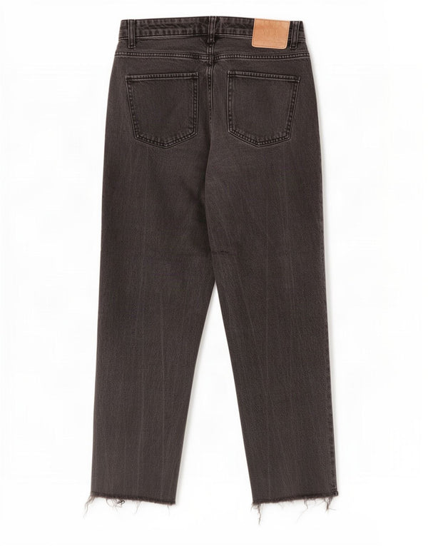 Zara Vaqueros cortos de cintura alta para mujer EU 38 Small W28 L25 Gris