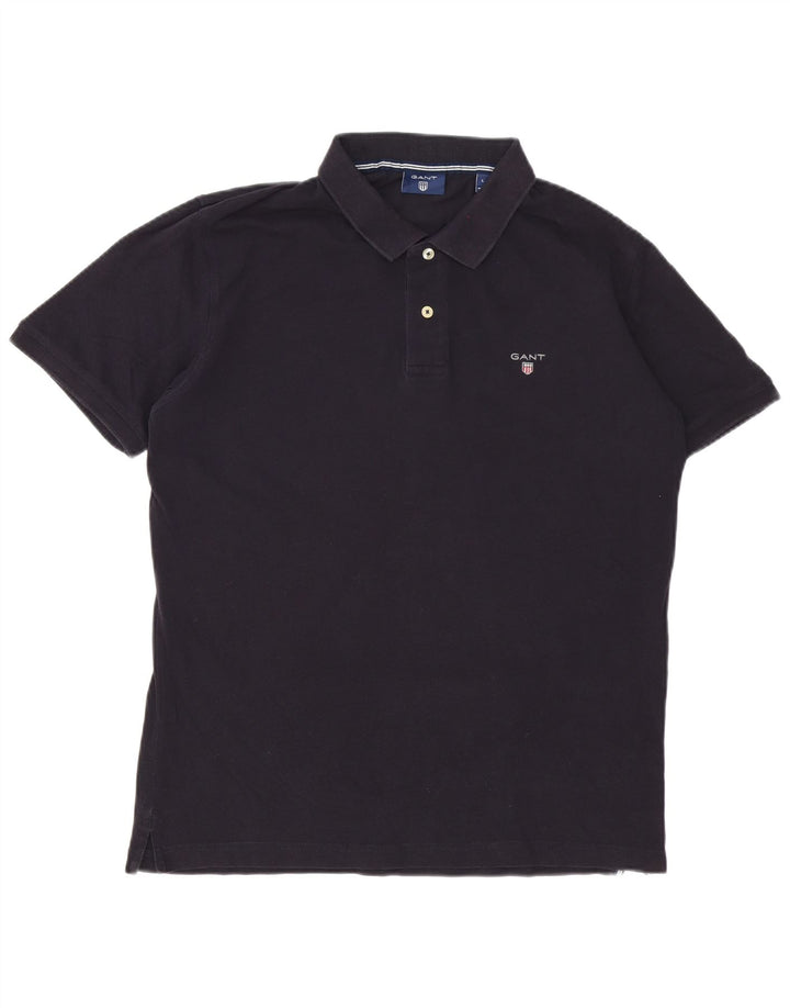 Gant Polo Hombre Grande Negro Algodón