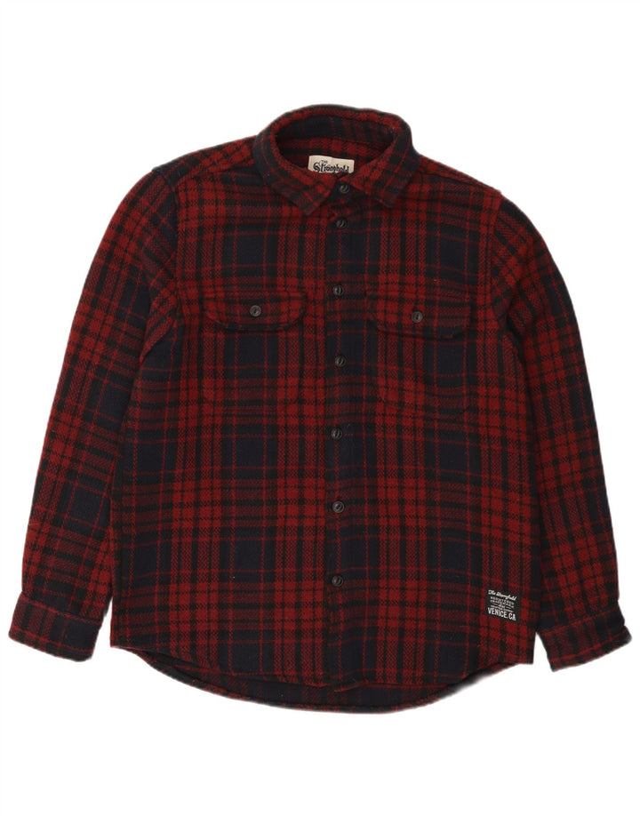 Camisa de franela para hombre The Stronghold, cuadros rojos pequeños