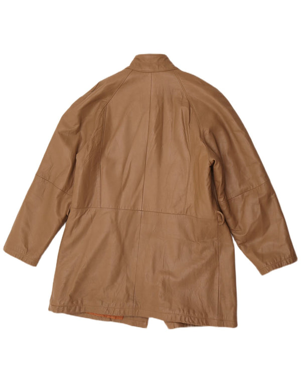 Renna Womens Leather Jacket IT 50 XL Brown