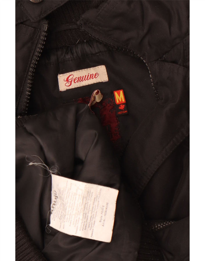 KHUJO Chaqueta bomber con capucha para mujer UK 44 Mediana Poliéster negro