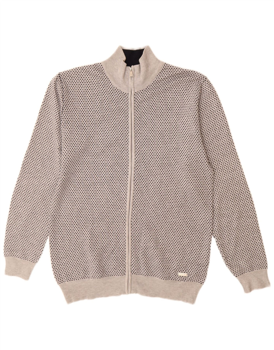 Trussardi Cárdigan De Viscosa Gris Moteado Grande Hombre