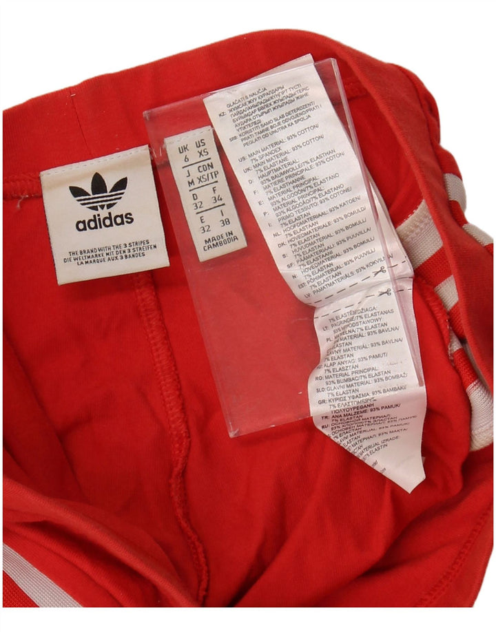 Leggings ADIDAS para mujer Reino Unido 6 XS Algodón rojo