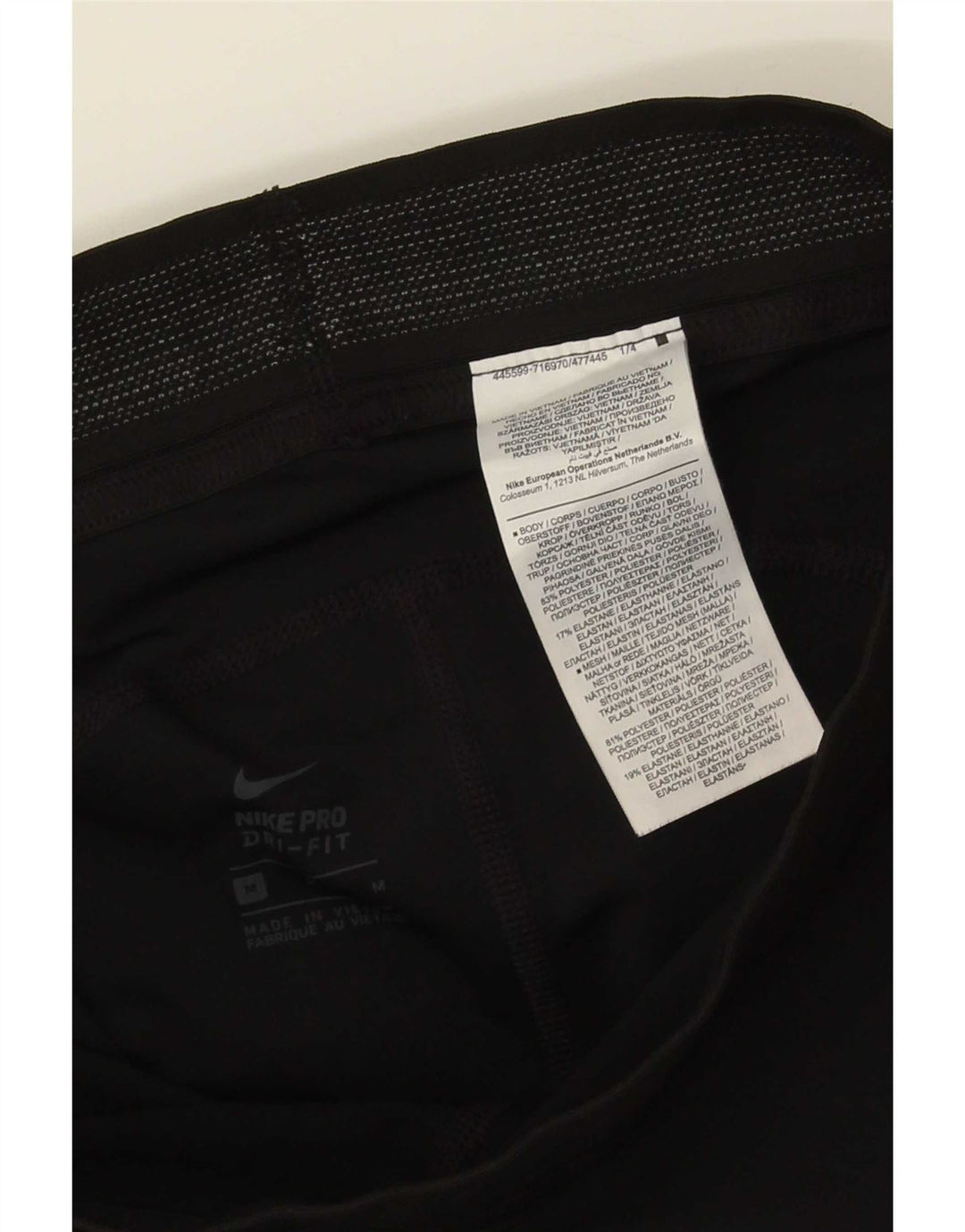 Nike Leggings cortos para mujer UK 44 Mediano Negro Poliéster