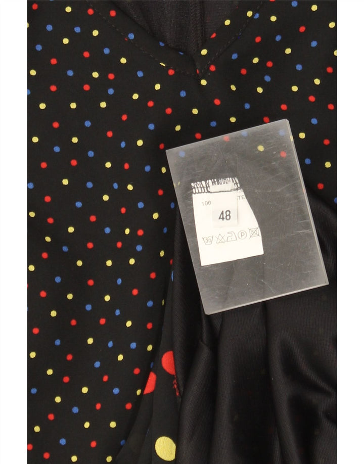 Vestido vintage para mujer IT 48 XL Poliéster manchado negro