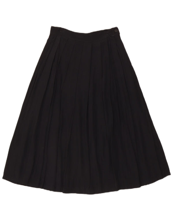 Stefanel Falda Plisada De Cintura Alta Para Mujer IT 44 Medium W28 Negro