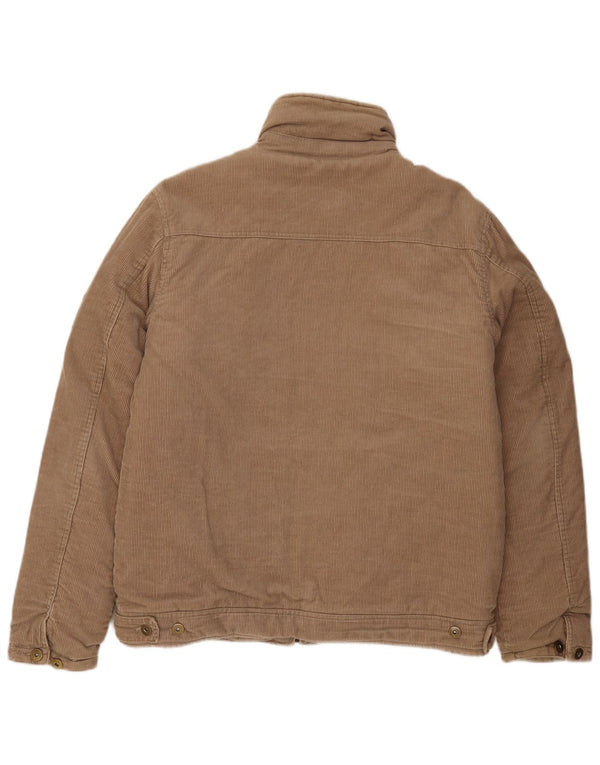 Vintage hombres chaqueta de pana Reino Unido 38 algodón beige medio