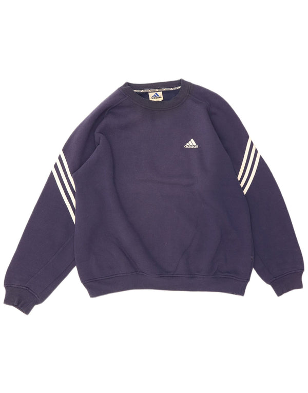 Adidas Hombre Sudadera Jumper Grande Azul Marino Algodón
