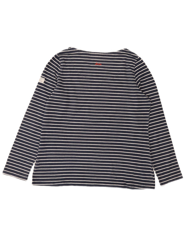 Joules Top Mujer Manga Larga UK 46 Grande Algodón A Rayas Azul Marino