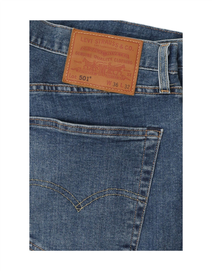 Levi's Hombre 501 Vaqueros Rectos W36 L32 Algodón Azul