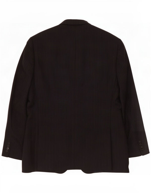 Chaqueta tipo blazer de 3 botones para hombre Valentino IT 54 2XL Negro a rayas clásicas