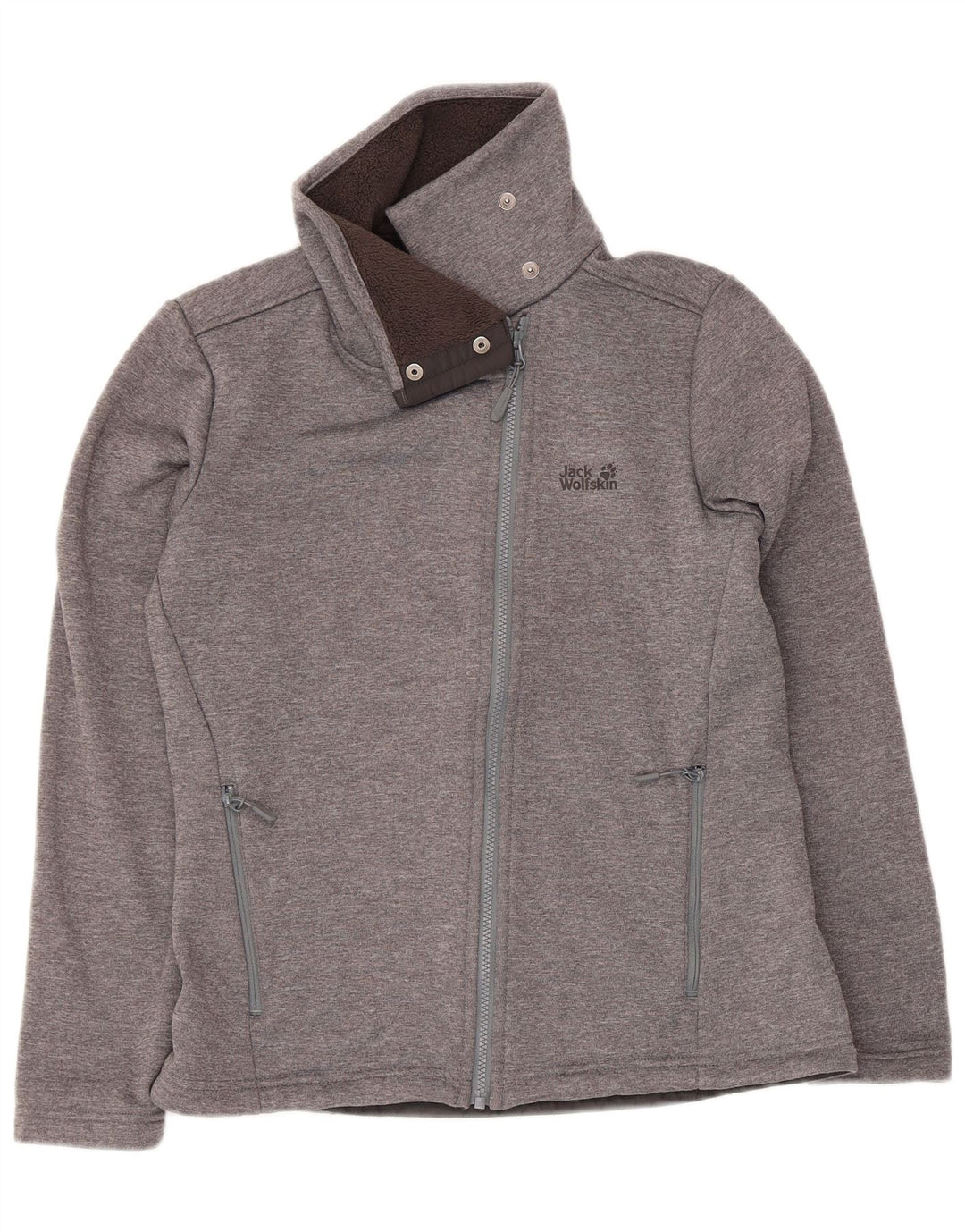 Jack Wolfskin Chaqueta de chándal para mujer UK 40 Gris medio moteado