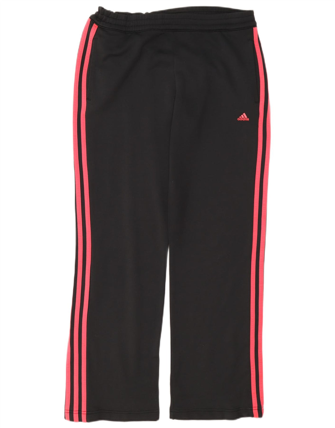Adidas Pantalones de chándal para mujer UK 12 Medium Negro Poliéster