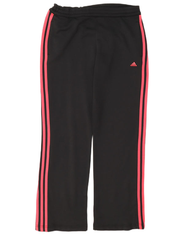 Adidas Pantalones de chándal para mujer UK 12 Medium Negro Poliéster