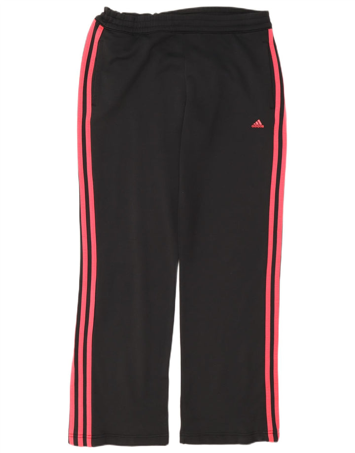 Adidas Pantalones de chándal para mujer UK 12 Medium Negro Poliéster
