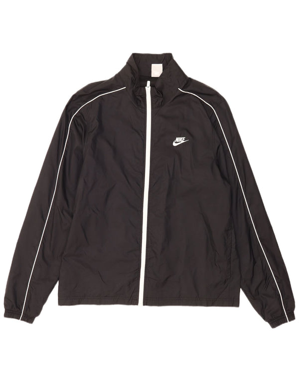 Nike Chaqueta impermeable para hombre UK 40 Large Nylon negro