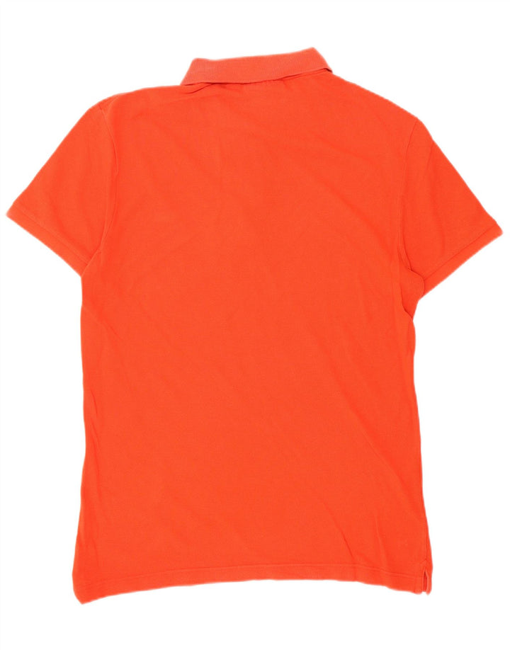 LACOSTE Polo ajustado para hombre talla 4 algodón naranja mediano