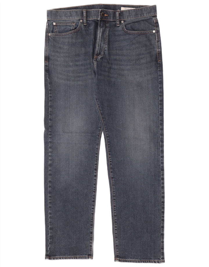 Marks & Spencer Vaqueros rectos de corte regular para hombre W36 L31 Algodón azul