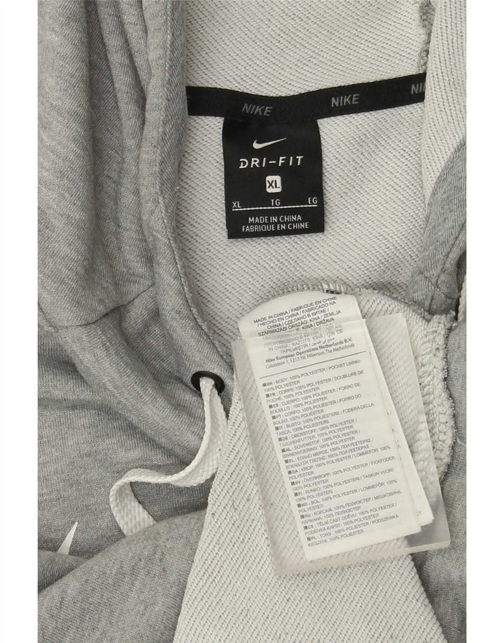 Nike - Sudadera con capucha para hombre, talla XL, poliéster moteado gris