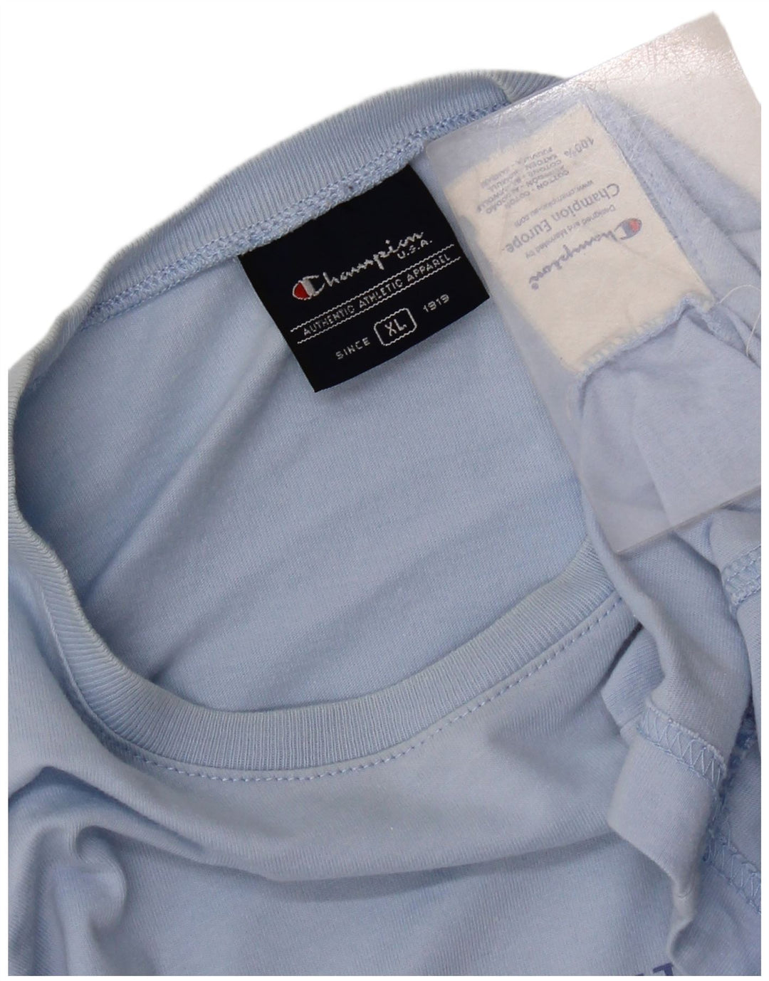 Champion Mujer Graphic Top Manga Larga UK 40 XL Algodón Azul