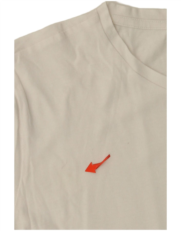 LOTTO Camiseta Mujer Top UK 10 Small Blanco Algodón