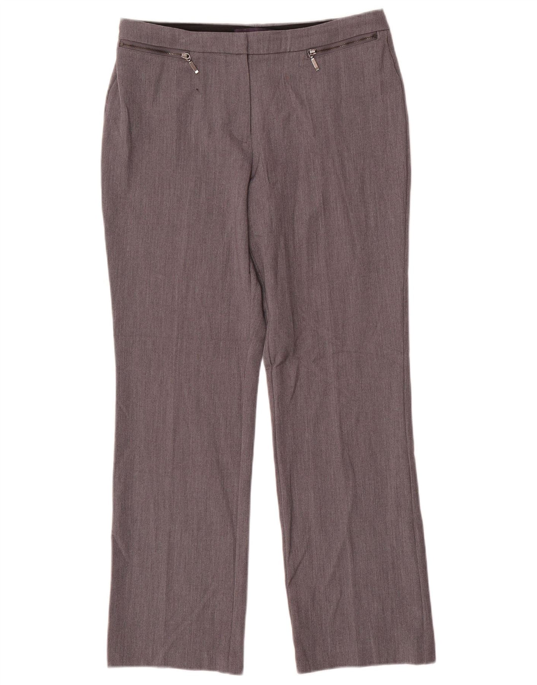 Marks & Spencer Pantalones de traje rectos para mujer UK 12 Medium W30 L28 Gris