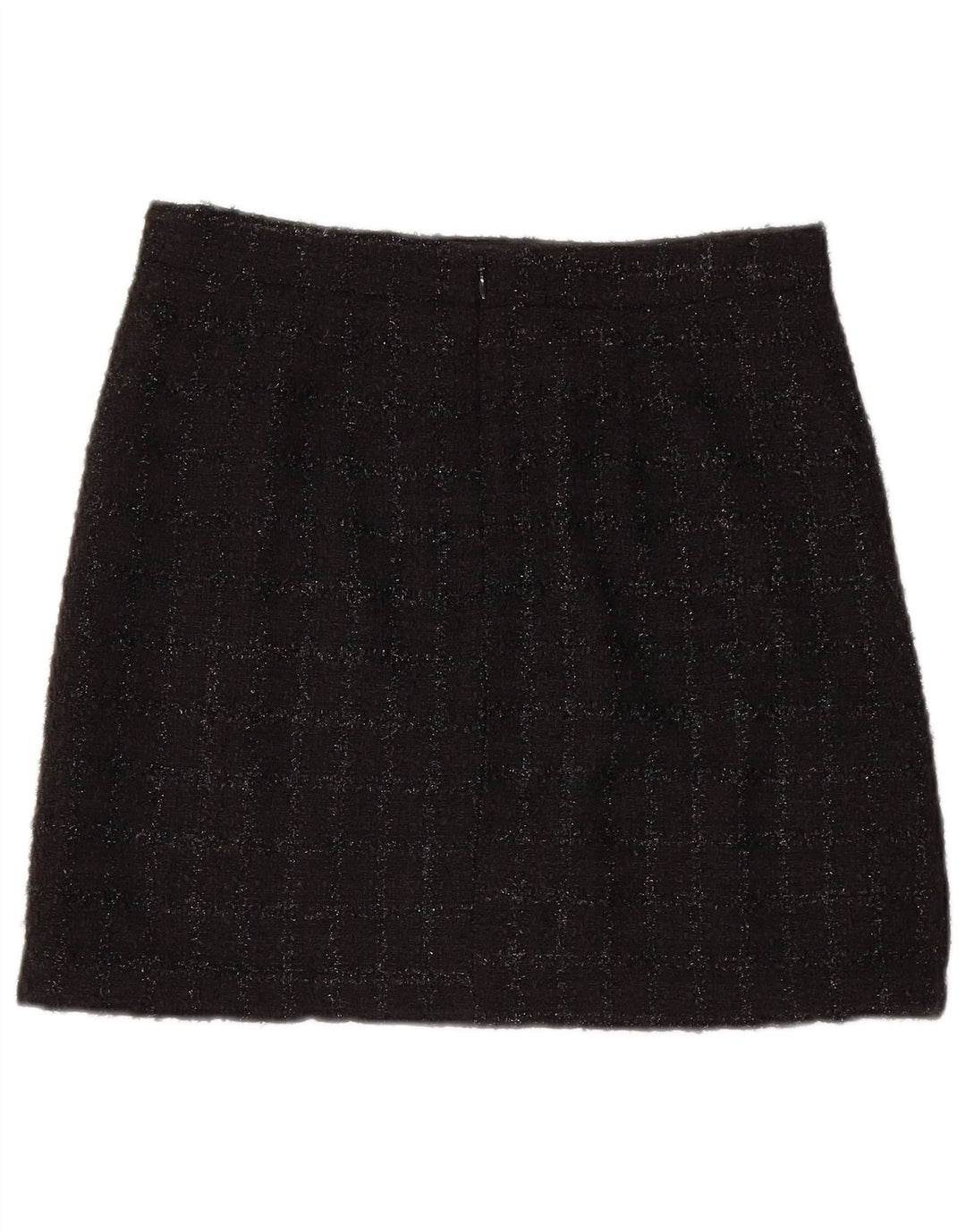 Minifalda para mujer Warehouse UK 10 Small W28 Poliéster a cuadros negros