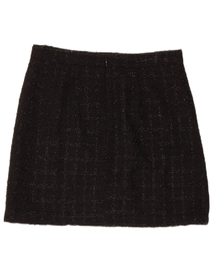 Minifalda para mujer Warehouse UK 10 Small W28 Poliéster a cuadros negros