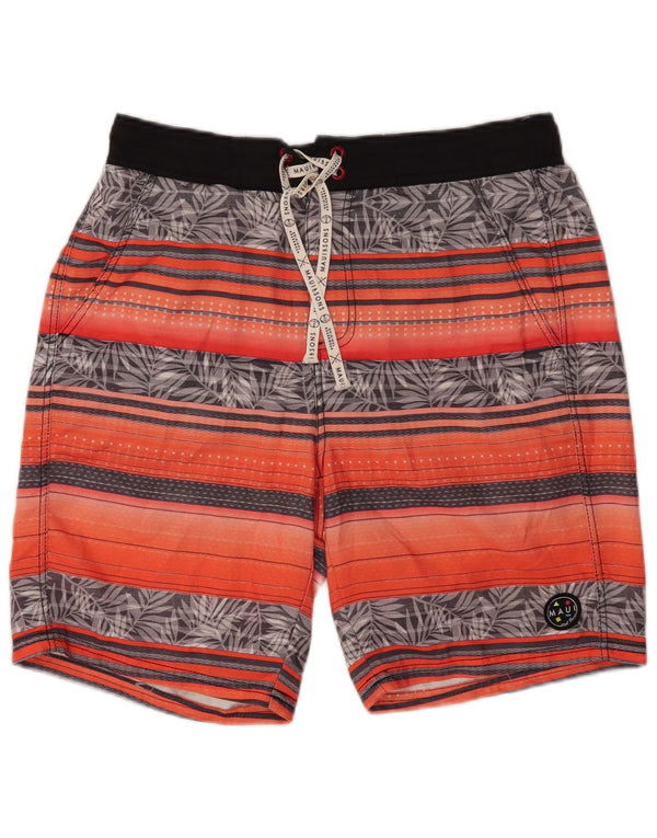Maui and Sons Bañador para hombre, talla grande, color naranja, floral, poliéster